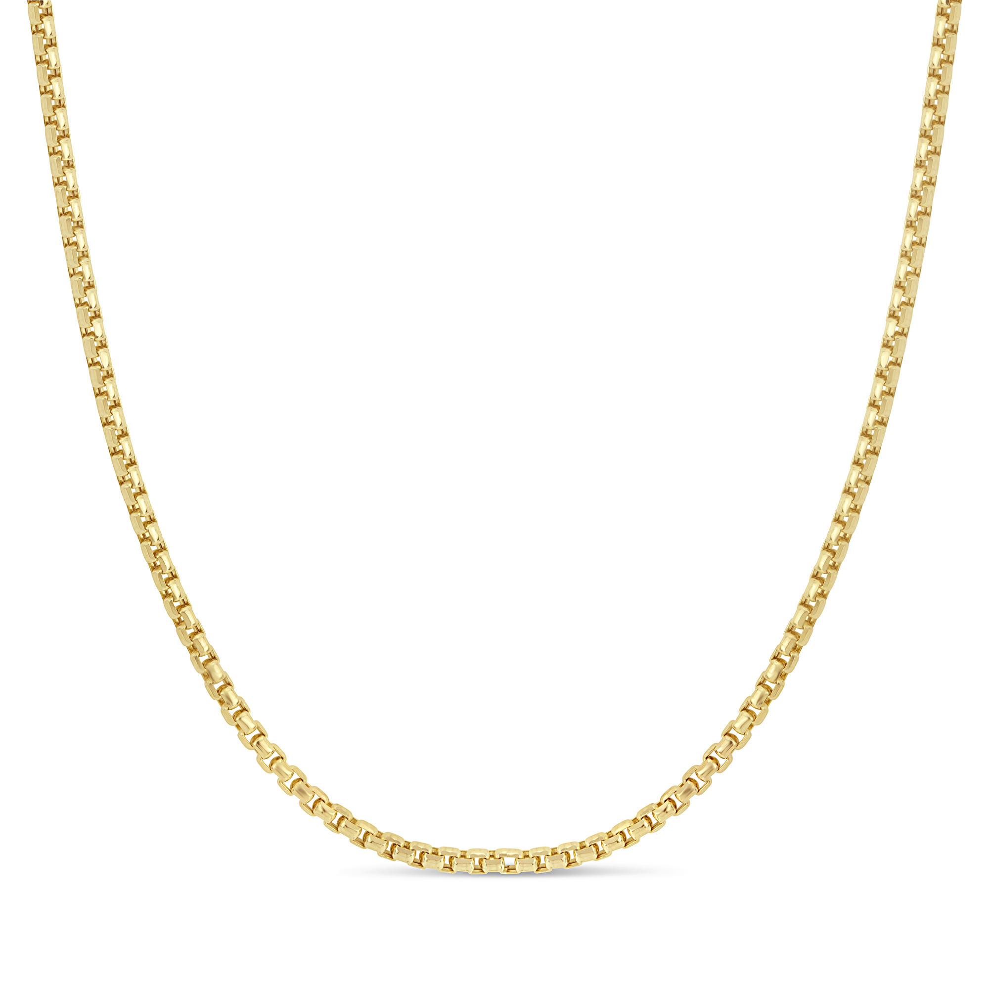 14k Yellow Gold Rounded 1.8mm Italian Box Chain