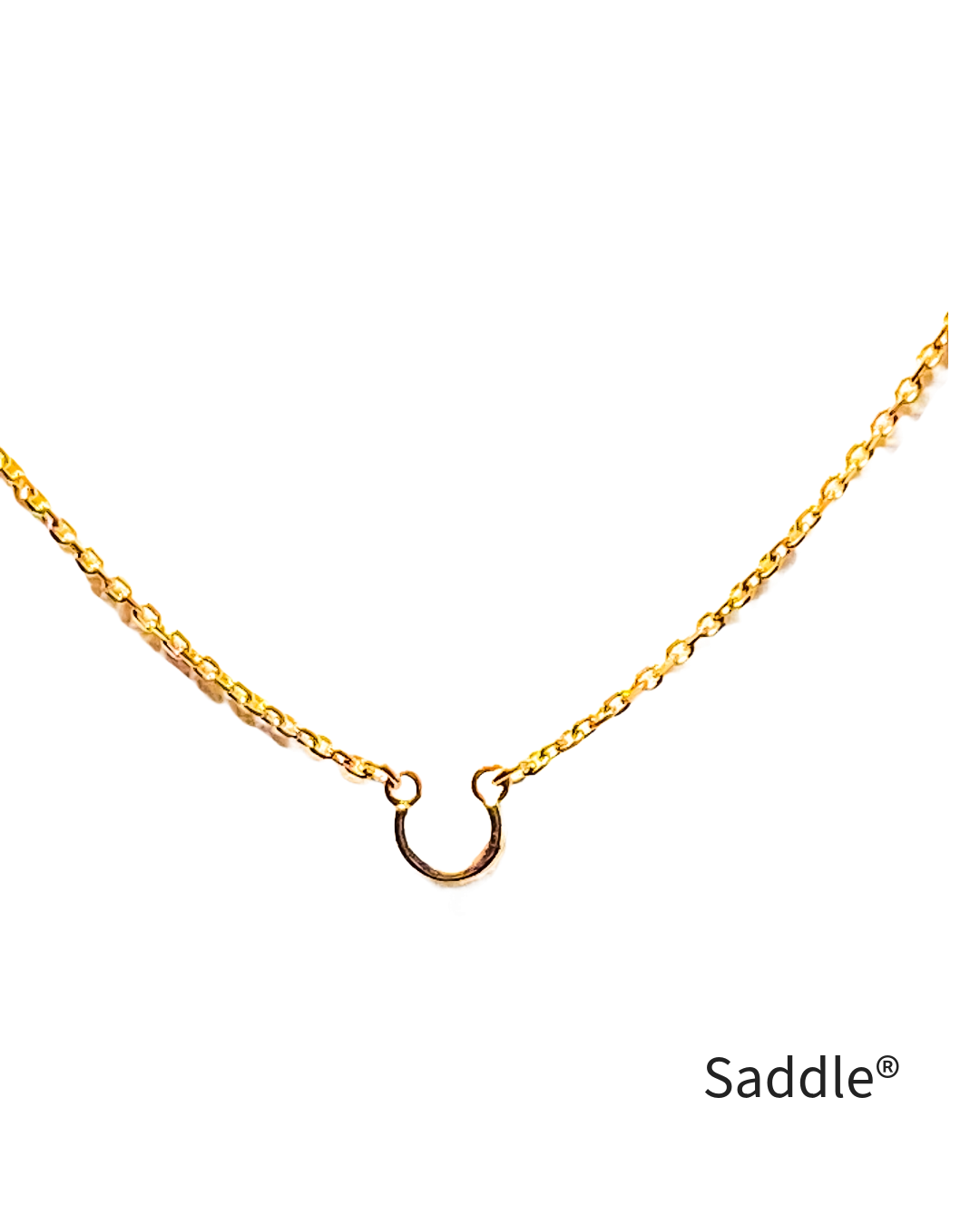 14k White Gold Adjustable 16/18″ Chain the Pendant Saddle®